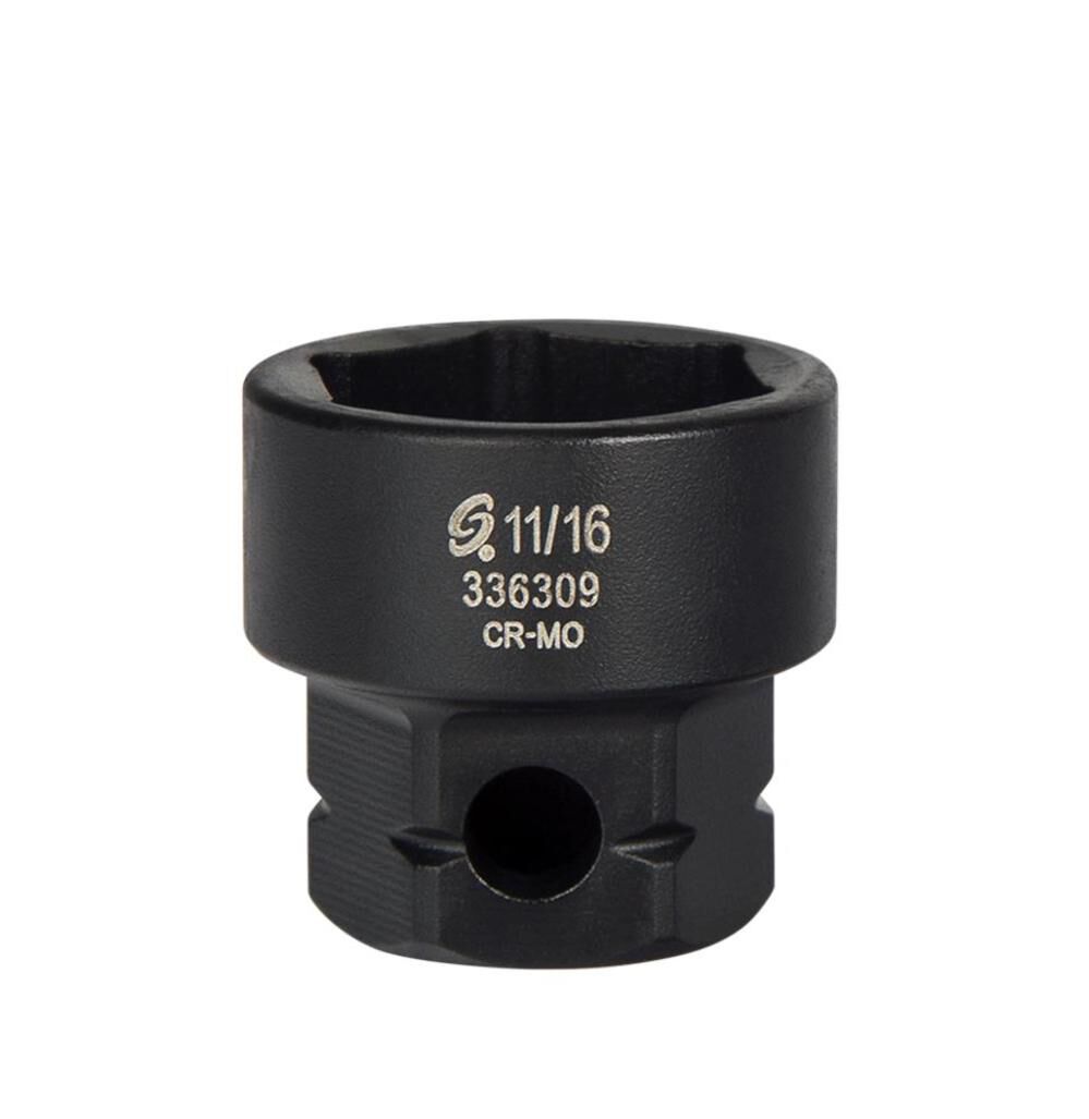 11/16 In. 3/8 In. Drive 6 Pt Low Profile Impact Socket Hex Shank 336309