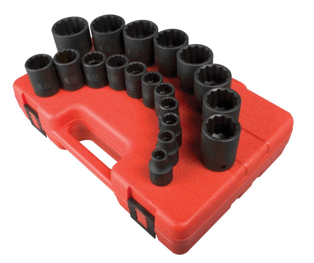 1/2 Drive 12pt SAE Impact Socket Set 19 pc. 2819