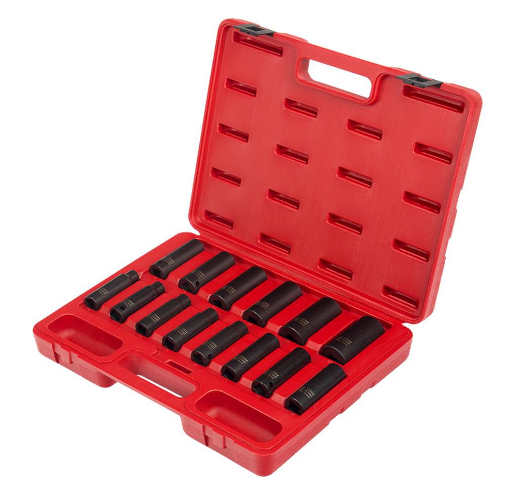 1/2 In. Drive Metric Deep Impact Socket Set 14 pc. 2653