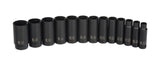 13 pc. 1/2 In. Drive SAE Deep Impact Socket Set 2651