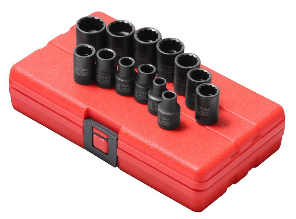 13 pc. 3/8 In. DR 12PT Metric Impact Set 3675