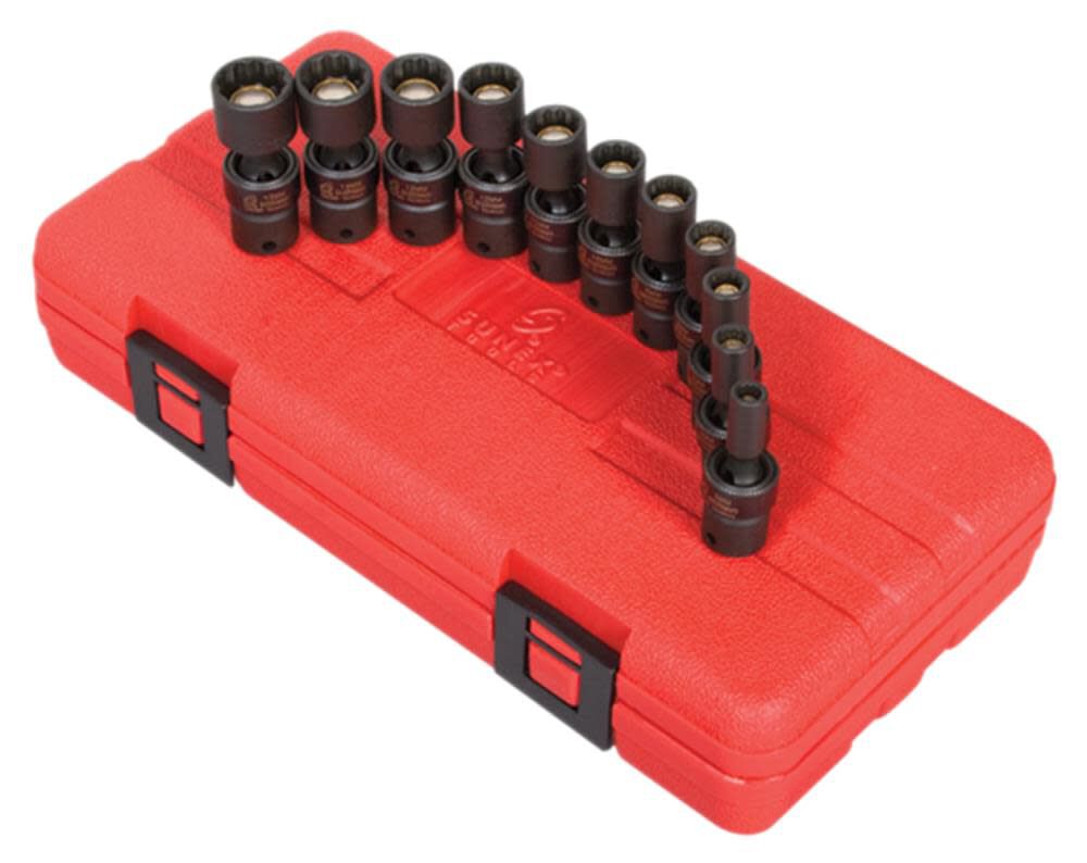 1/4 In. Drive Metric 12pt Universal Magnetic Impact Socket Set 1825