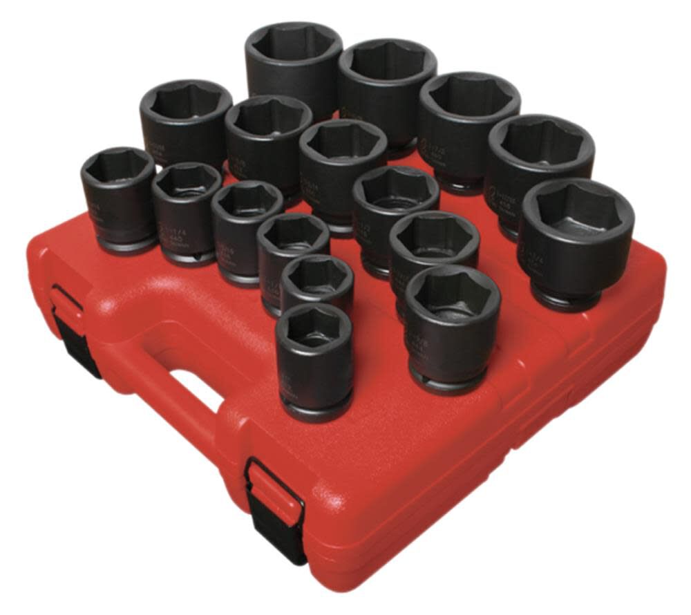 17 pc. 3/4 In. Dr. Heavy Duty SAE Impact Socket Set 4683