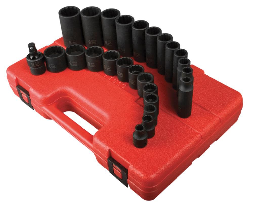 25 pc. 3/8 In. Drive SAE Master Impact Socket Set 3326