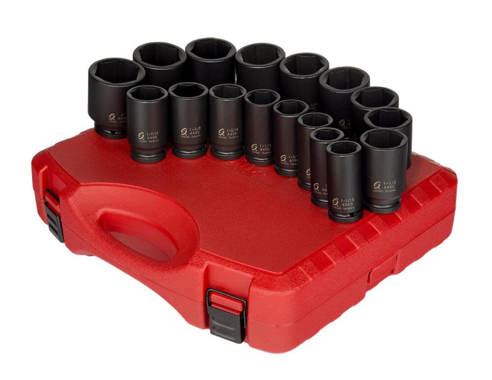 3/4 In. Drive Deep SAE Impact Socket Set 17 pc. 4685