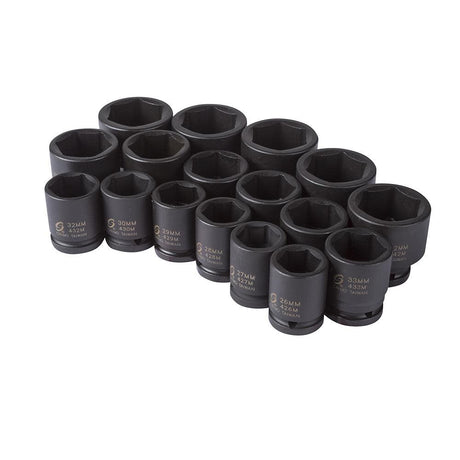 3/4 In. Metric Heavy Duty Impact Socket Set 17 pc. 4684