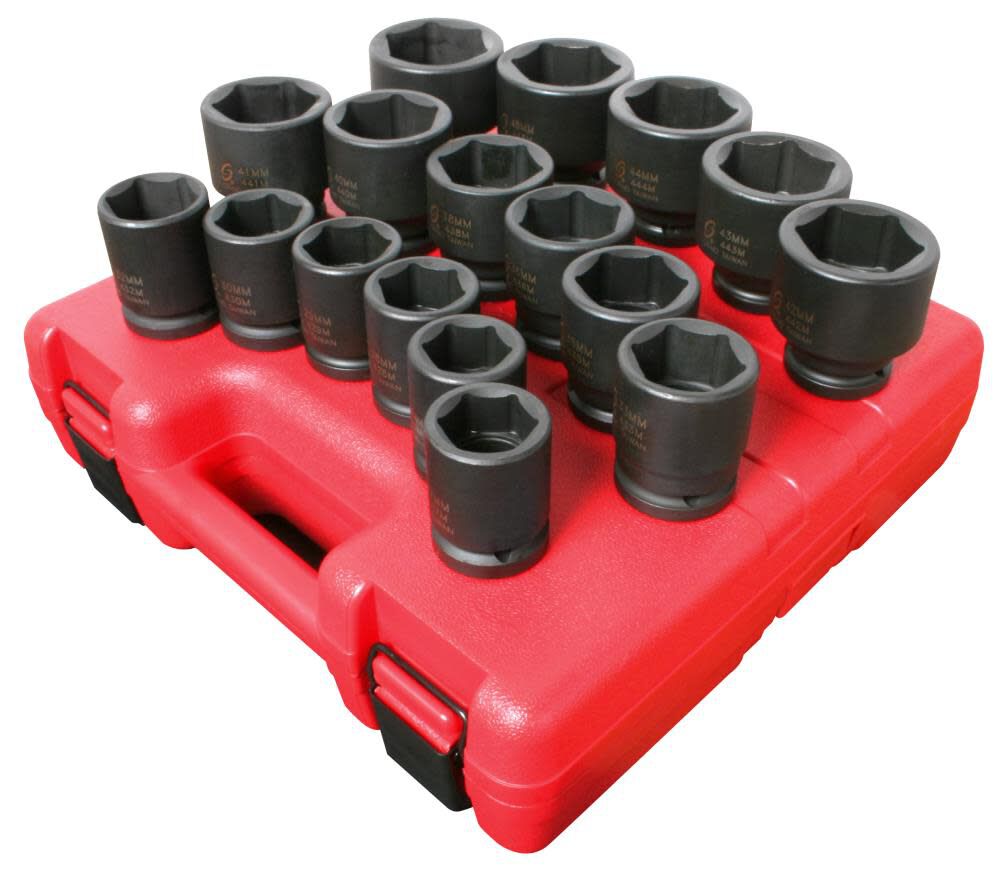 3/4 In. Metric Heavy Duty Impact Socket Set 17 pc. 4684