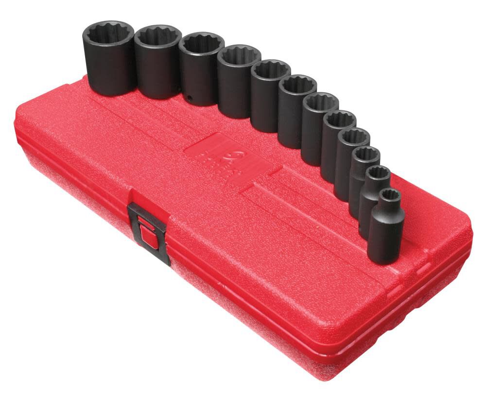 3/8 In. Drive 12pt SAE Semi-Deep Impact Socket Set 3337