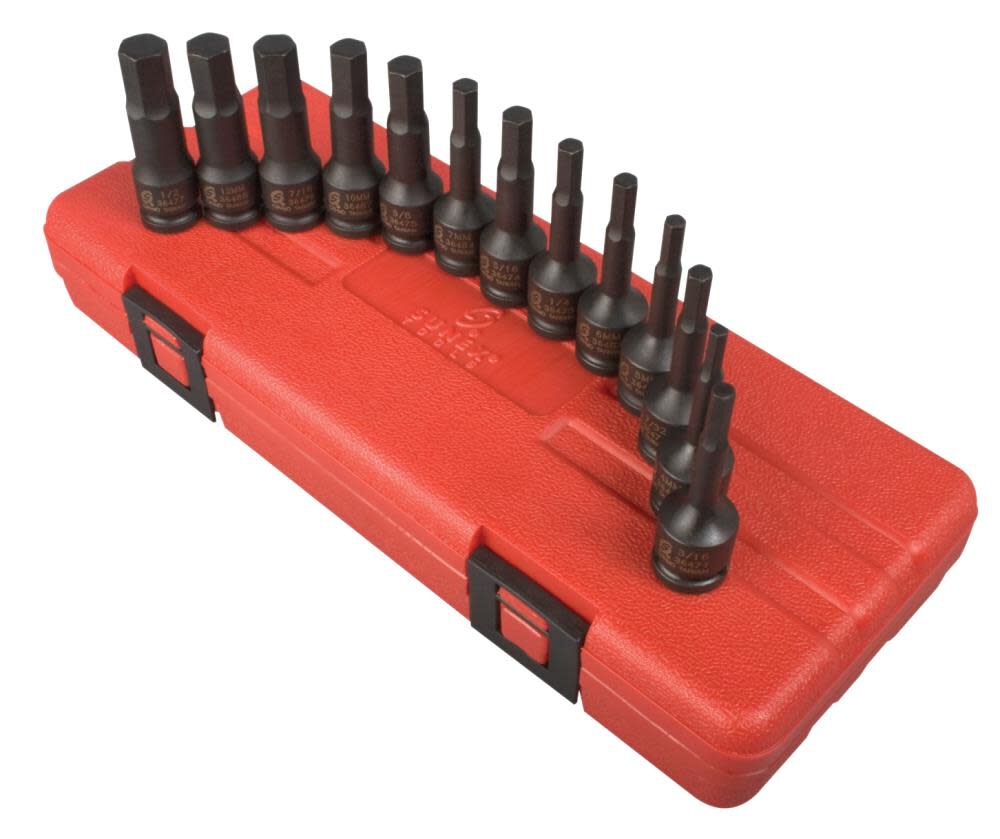 3/8 In. Drive Fractional & Metric Hex Impact Driver Set 13 pc. 3649