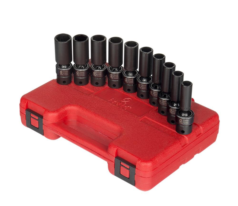 3/8 In. Drive Metric Universal Deep Impact Socket Set 10 pc. 3660