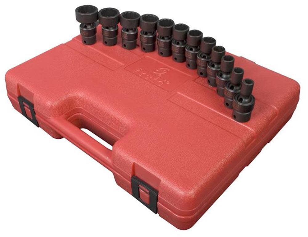 3/8 Inch Drive 12 Pt SAE Universal Impact Socket Set 12pc 3690