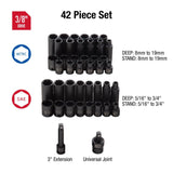 3/8 Inch Drive 42-Piece Master Impact Socket Set 3342