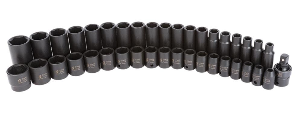 39 pc. 1/2 In. Drive Metric Master Impact Socket Set 2669