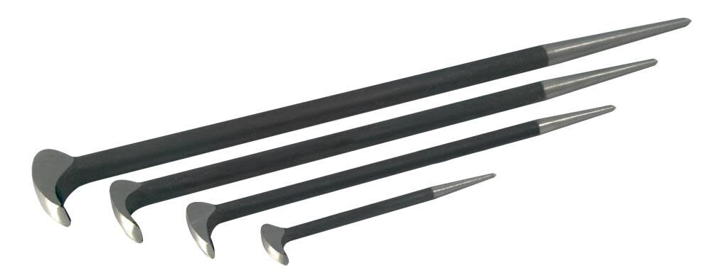 4 piece Steel Pry Bar Set with Ground Pointed End 9804