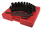 43 pc. 1/2 In. Drive Master Metric Impact Socket Set 2569