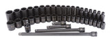 43 pc. 1/2 In. Drive Master Metric Impact Socket Set 2569