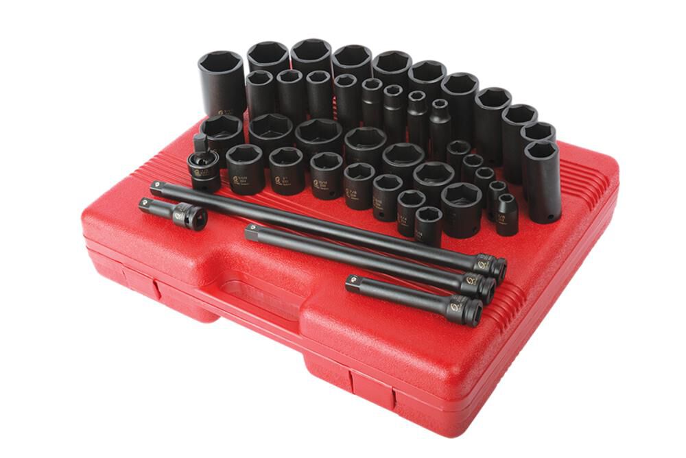 43 pc. 1/2 In. Drive Master SAE Impact Socket Set 2568