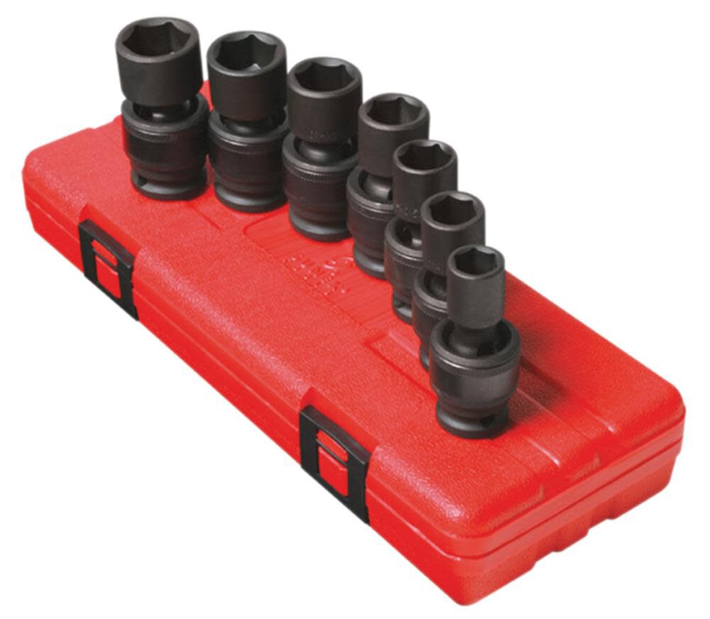 7 pc. 1/2 In. Drive Metric Universal Impact Socket Set 2655