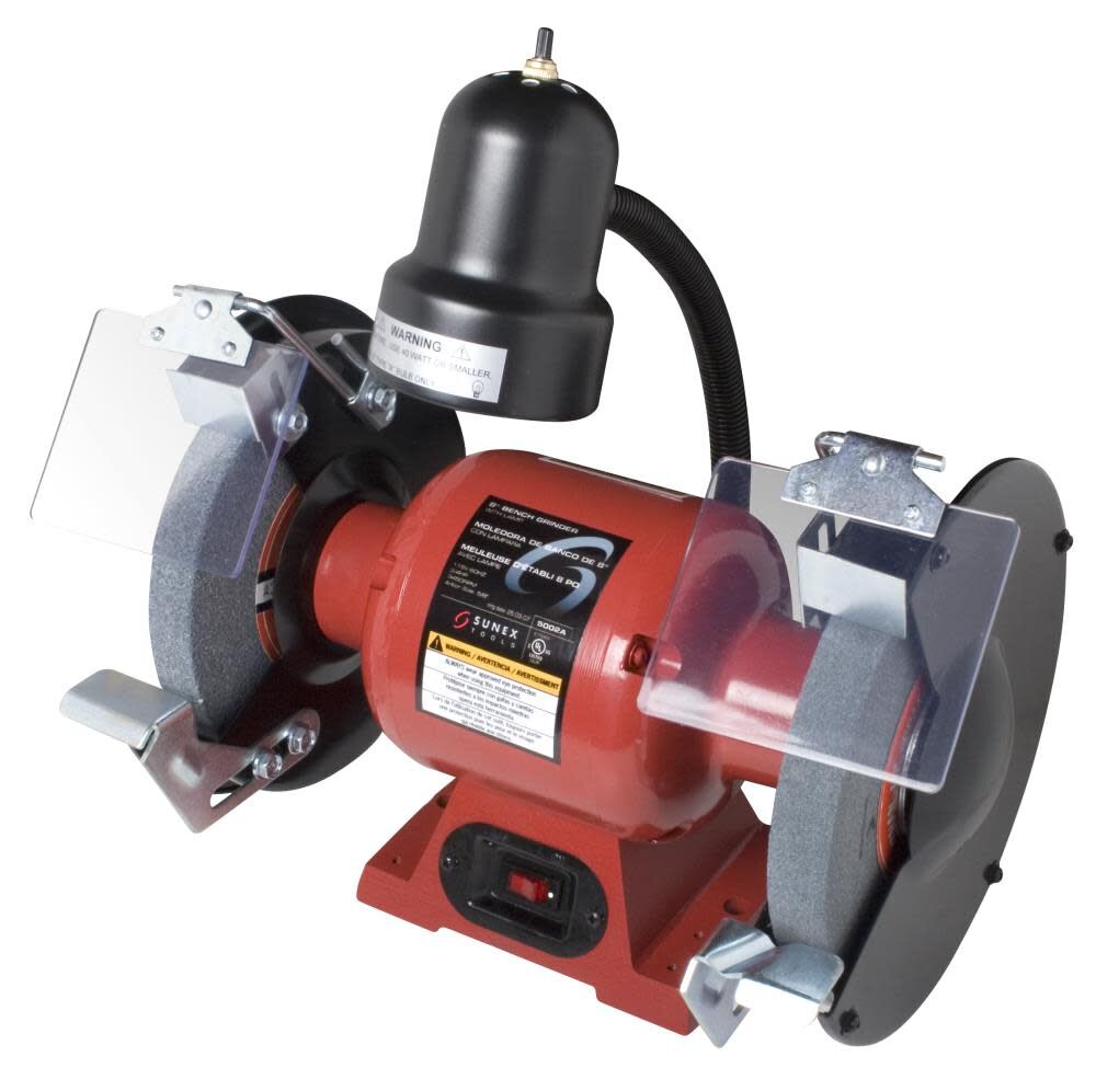 8 In. Bench Grinder with Light 5002A