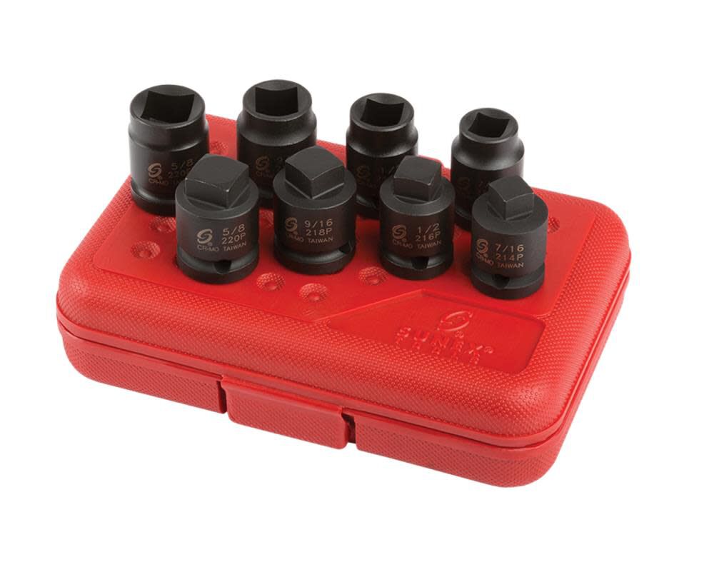 8 pc. 1/2 In. Dr Pipe Plug Socket Set 2841