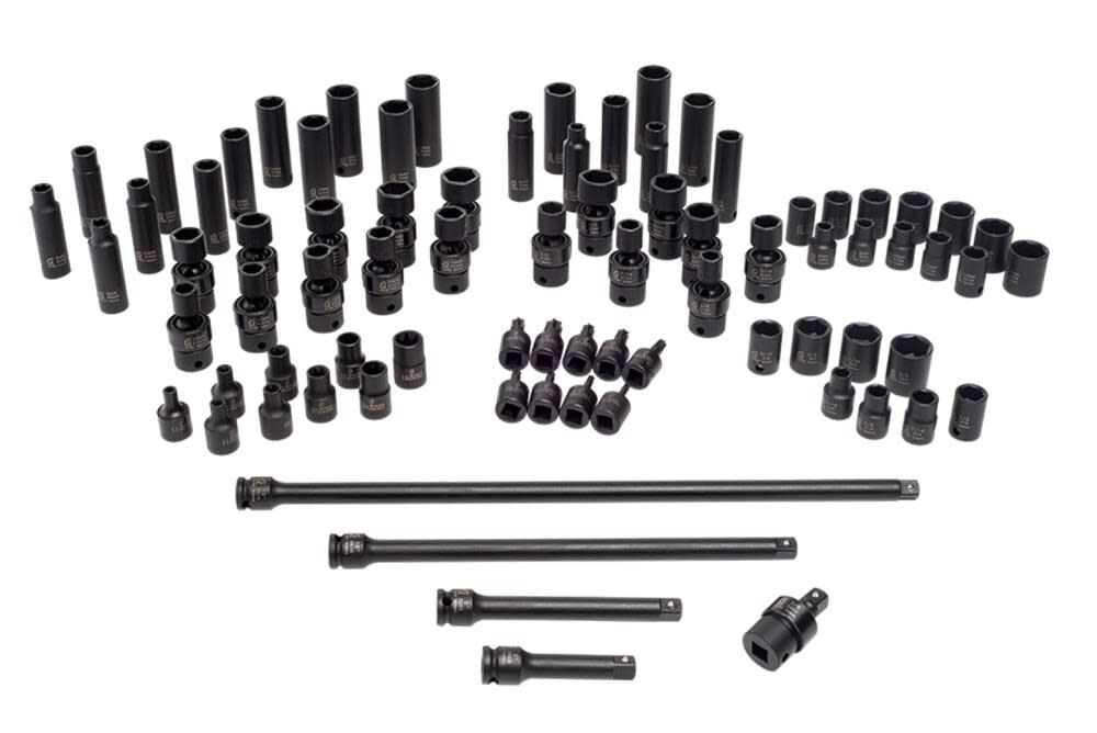 80 pc. 3/8 In. Drive Master Impact Socket Set 3580