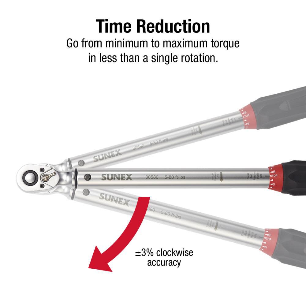 Indexing Torque Wrench 3/8in Drive 30580