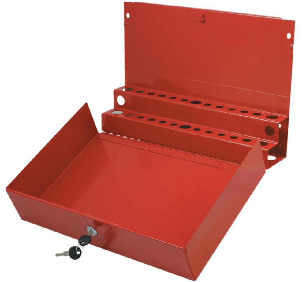 Large Locking Screwdriver/Pry Bar Holder for Service Cart Red 8011