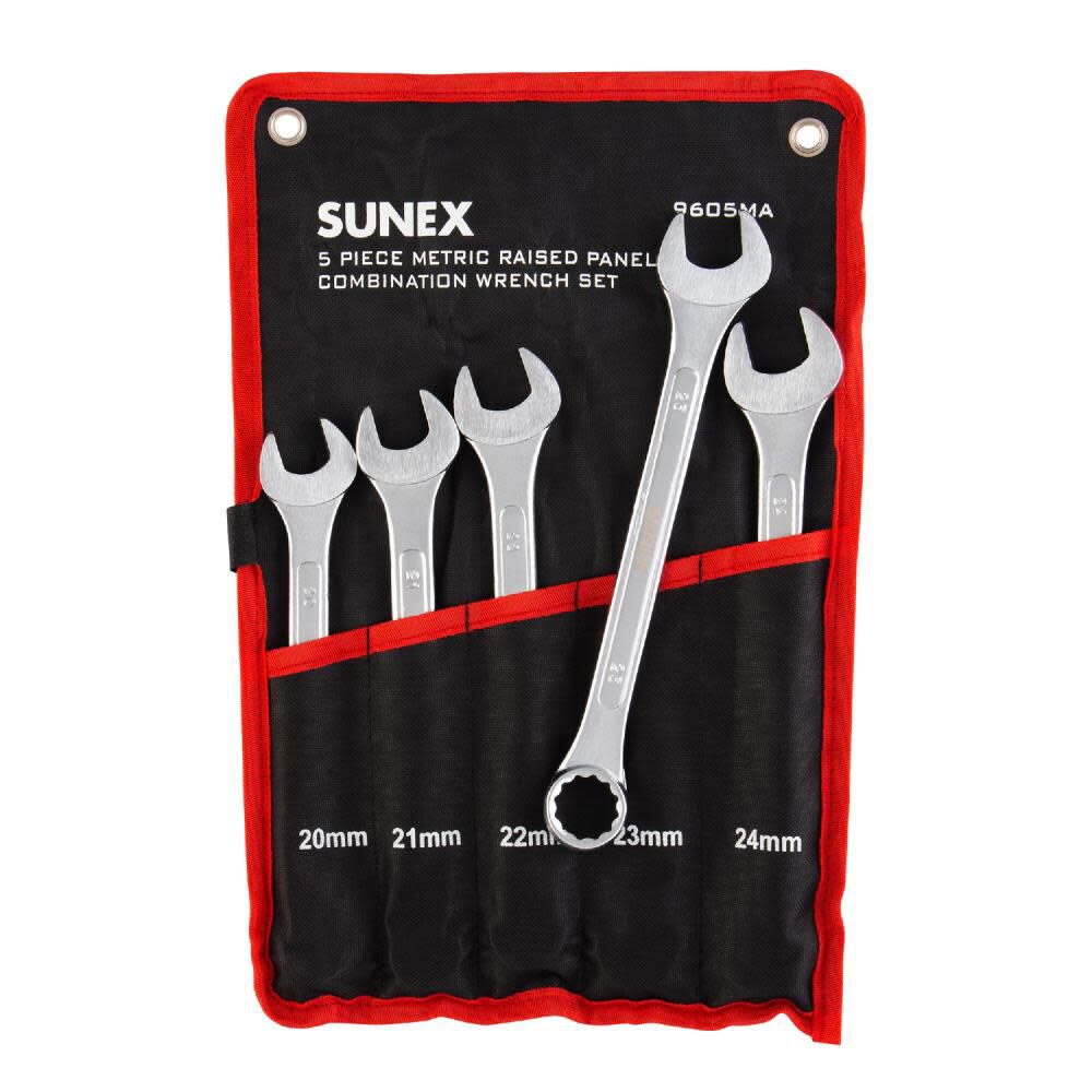 Metric Raised Panel Combination Wrench Set 5pc 9605MA