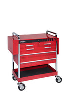 Professional 5 Drawer Service Cart with Locking Top Red 8045