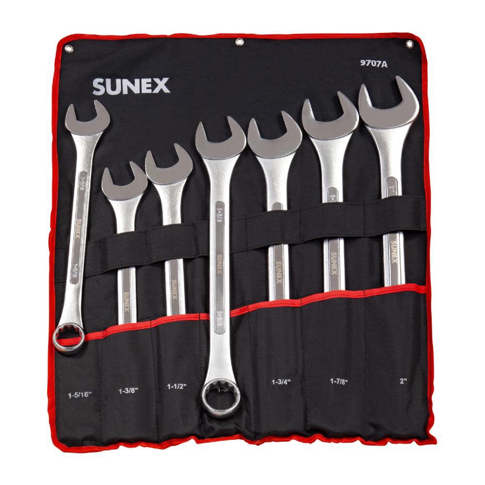 SAE Raised Panel Jumbo Combination Wrench Set 7pc 9707A