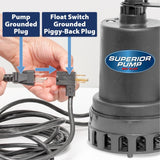 1/3 HP Thermoplastic Sump Pump with Vertical Switch 92372