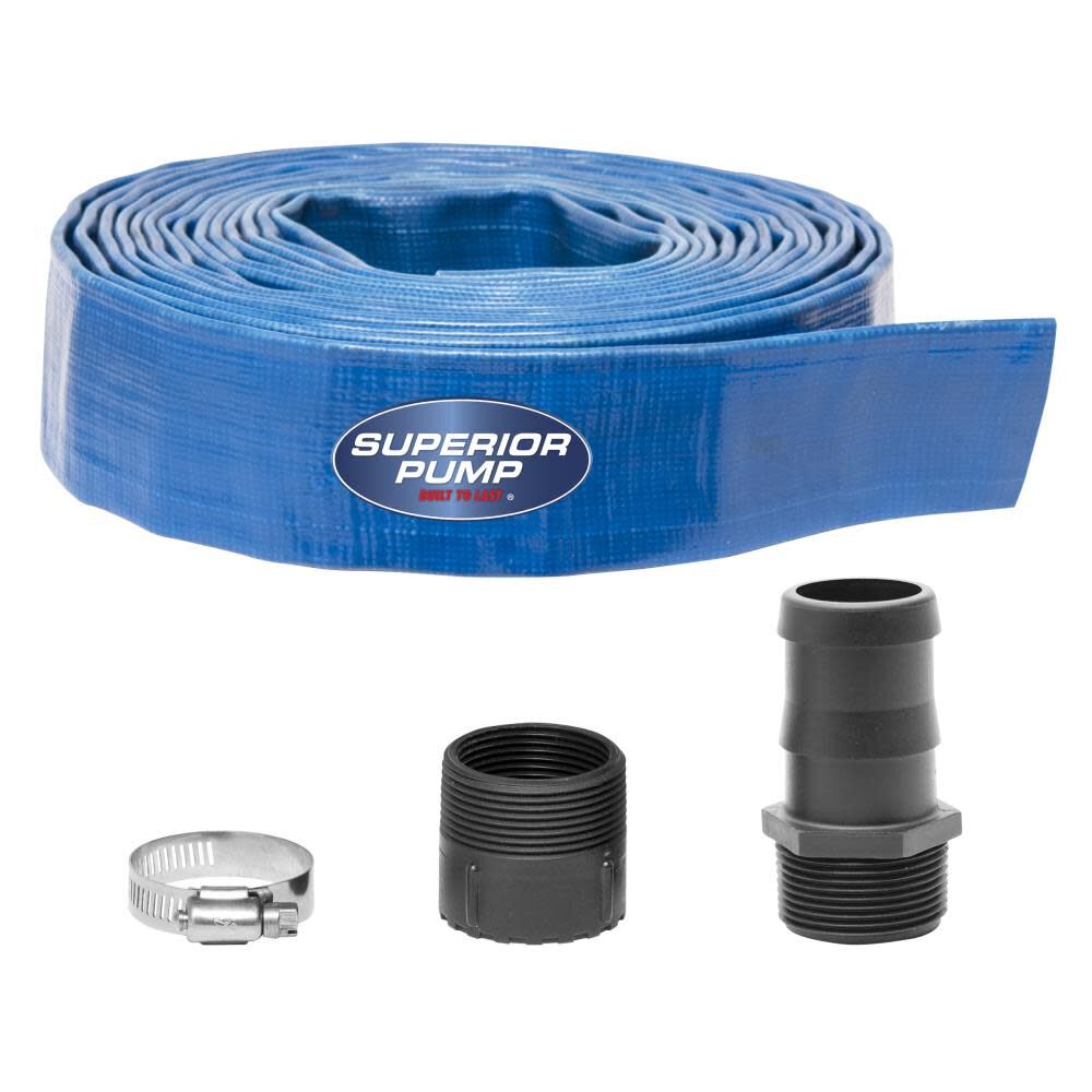 25 Foot Lay Flat Discharge 1 1/2 Inch Hose Kit 99621