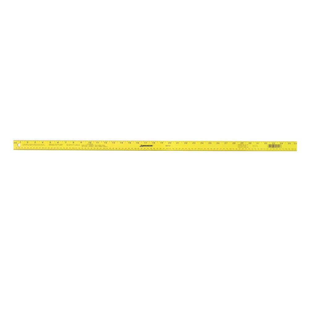 36 In. Yardstick (Yellow) Aluminum with Metric (91 Cm) AE141