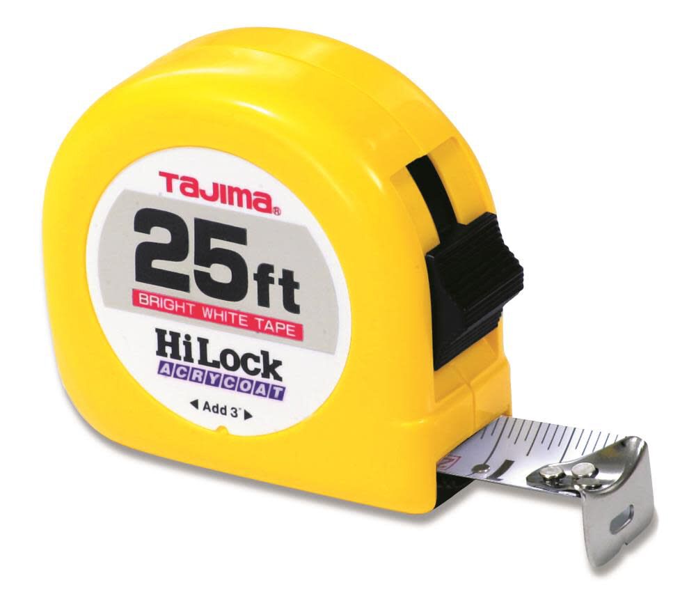 25 Ft. Standard Scale Tape Measure with 1 In. Steel Blade HL-25BW