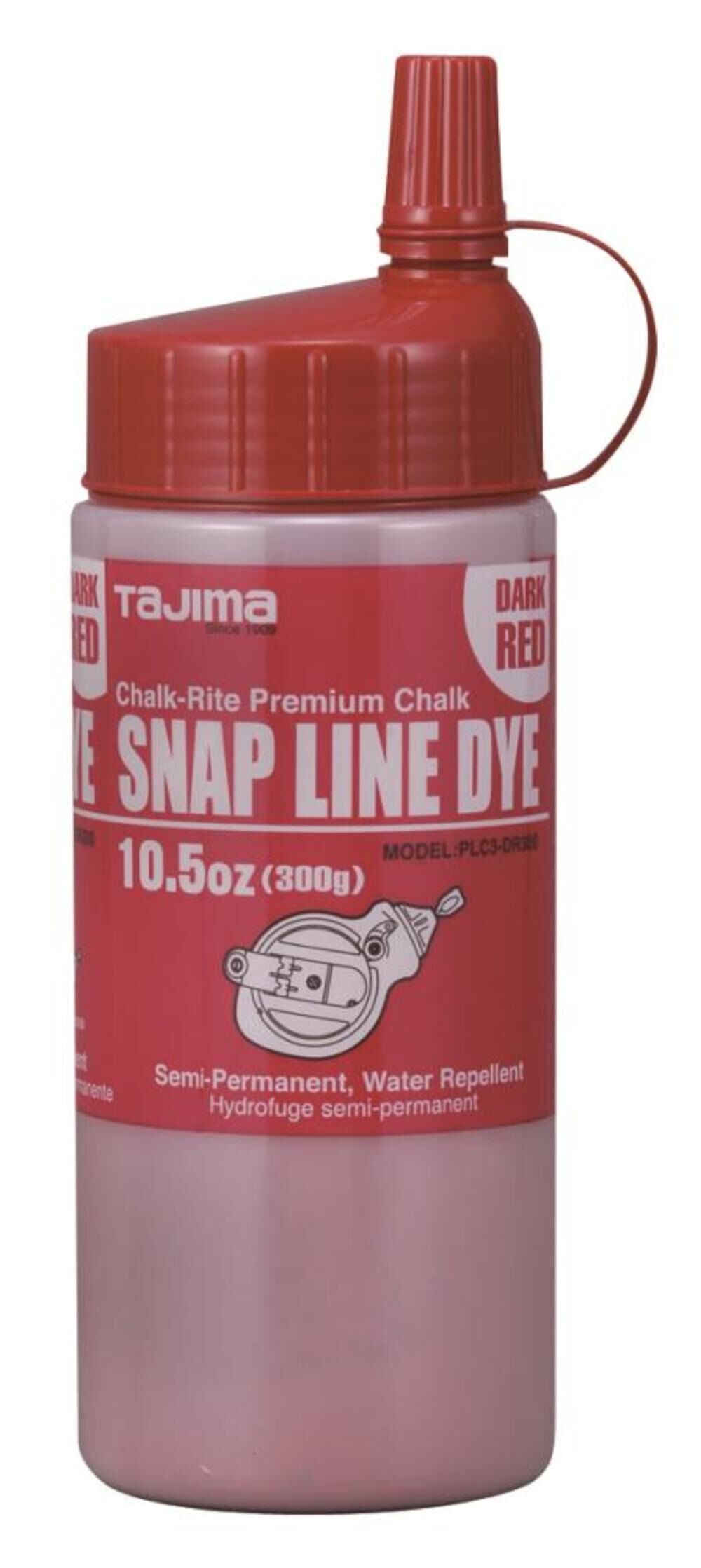 CHALK-RITE Powder Dye Ultra-Fine Wind and Water Resistant Permanent 10.5 oz. Red PLC3-DR300