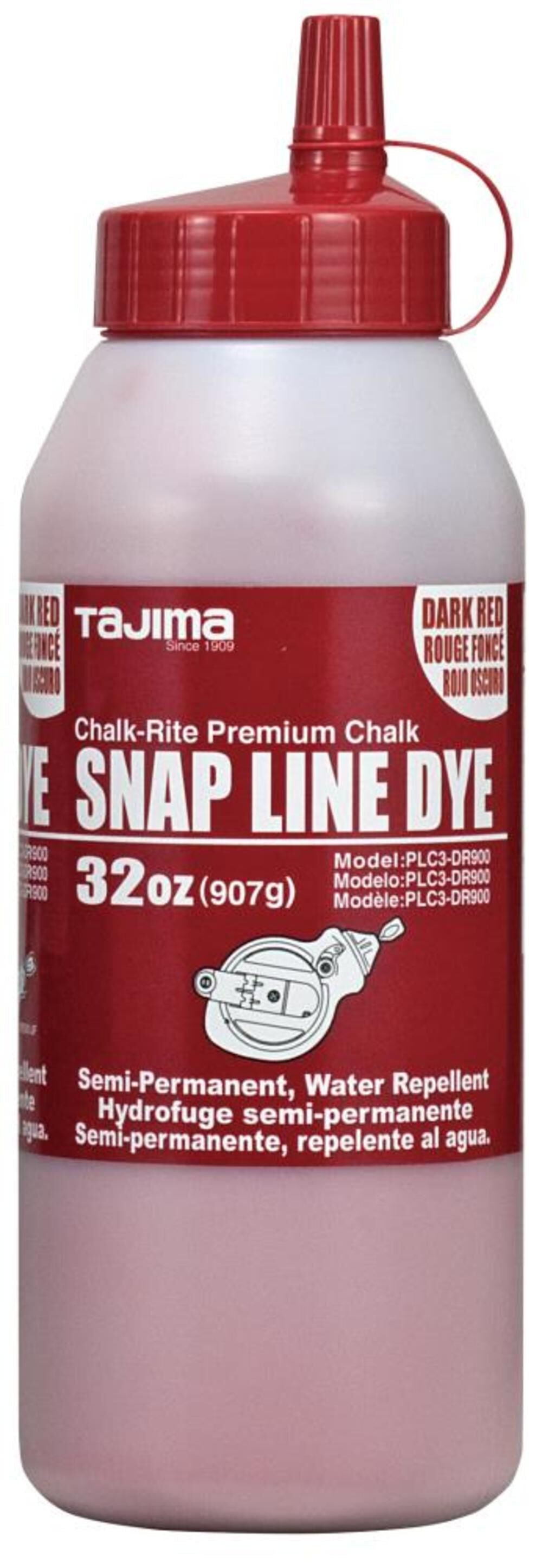 CHALK-RITE Powder Dye Ultra-Fine Wind and Water Resistant Permanent 32 oz. Red PLC3-DR900