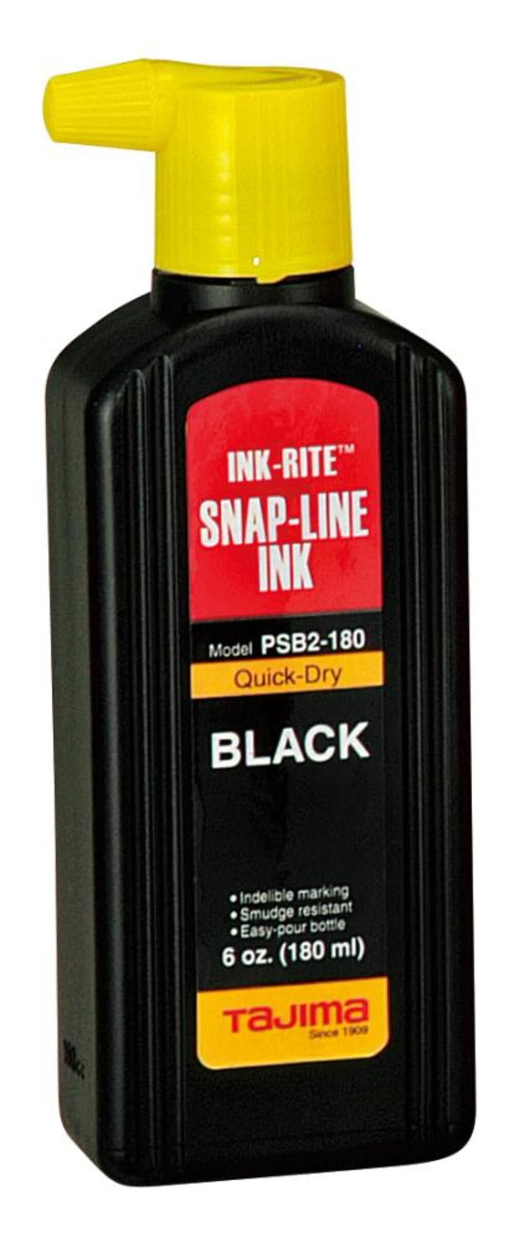 INK-RITE Quick Dry Liquid Permanent Black Ink with Easy Fill Nozzle for INK-RITE PSB2-180