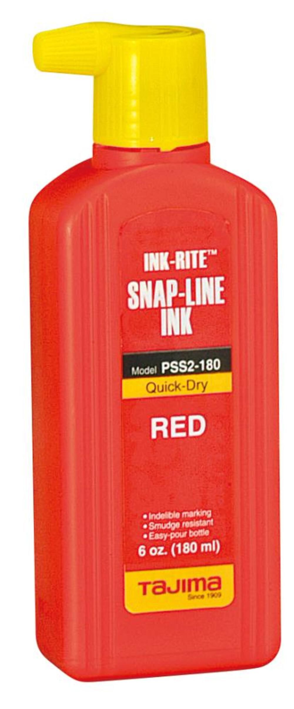 INK-RITE Quick Dry Liquid Permanent Red Ink with Easy Fill Nozzle for INK-RITE PSS2-180