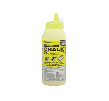Micro Chalk Powdered Snap Line Chalk Fluorescent Yellow 32oz PLC2-FY900