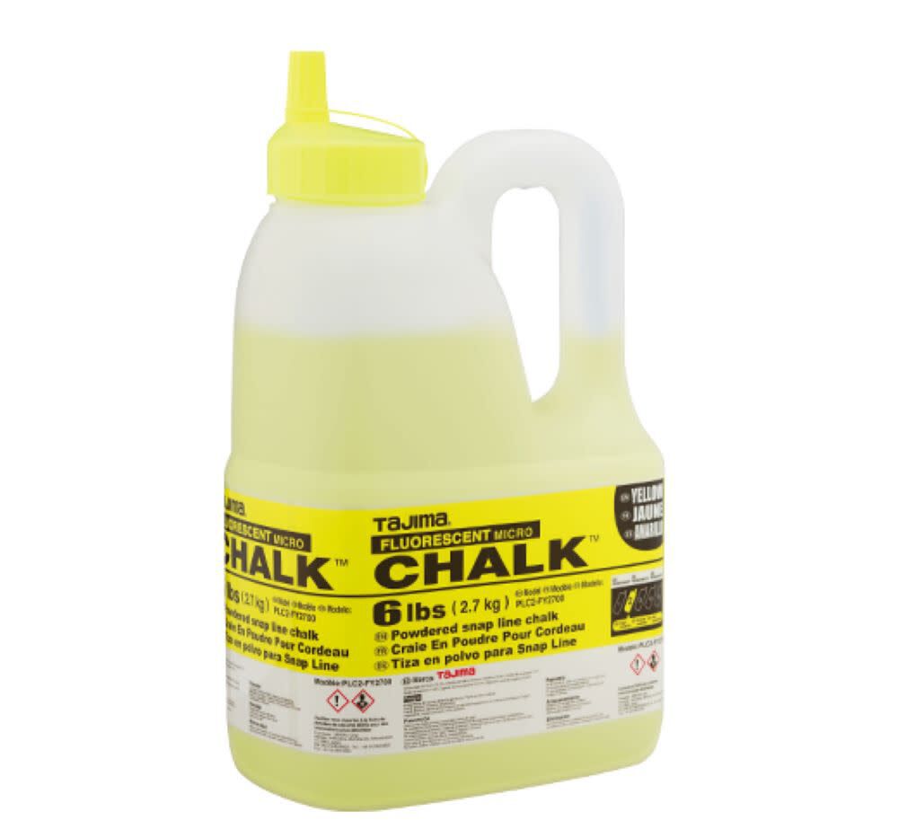 Micro Chalk Powdered Snap Line Chalk Fluorescent Yellow 6 lbs PLC2-FY2700