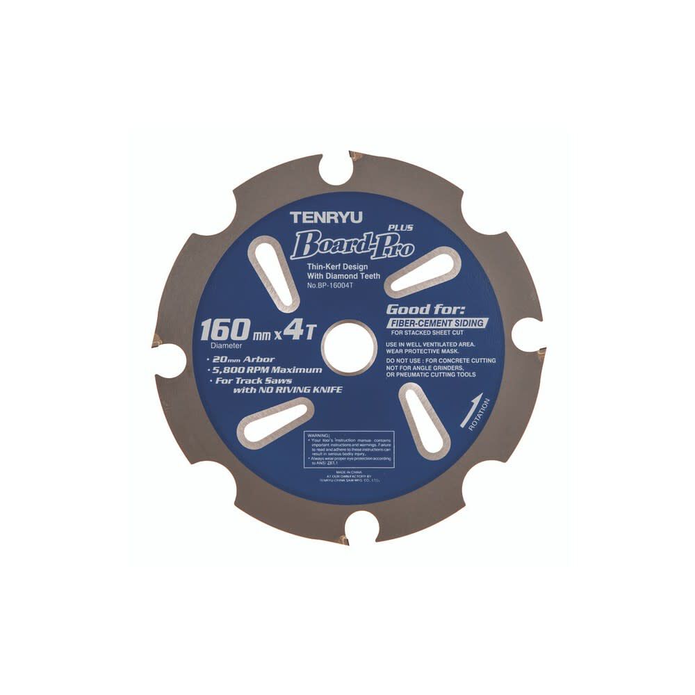 Board-Pro Plus 160 mm x 4T PCD Tipped Saw Blade with Riving Knife BP-16004