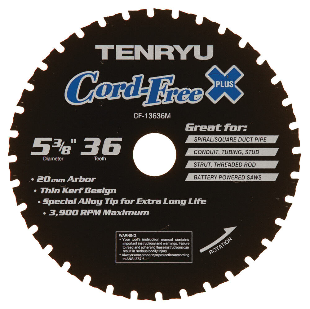 Cord Free Series 5-3/8 Inch x 32T Spiral Pipe Blade CF-13636M