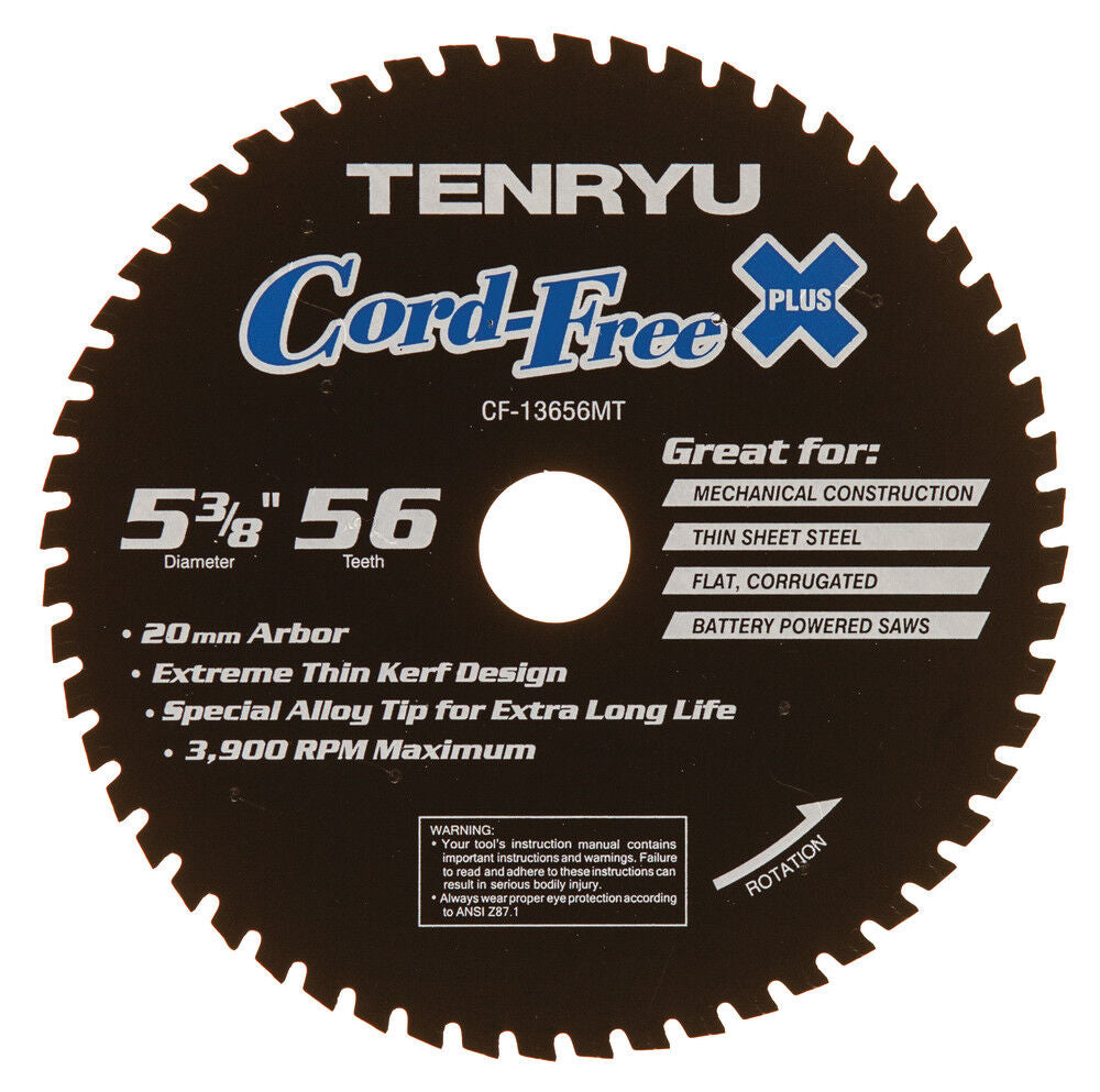 Cord Free Series 5-3/8 Inch x 56T Thin Sheet Steel Blade CF-13656MT