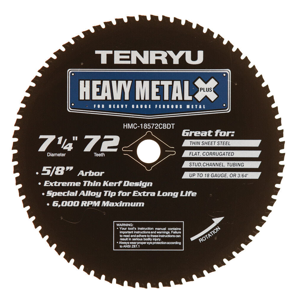 Heavy Metal Plus 7-1/4 Inch x 72T Roofing/Siding Blade HMC-18572CBDT