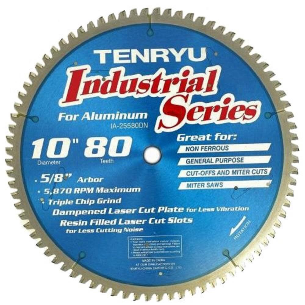 Industrial 10In x 80T Non-Ferrous Metal Blade IA-25580DN