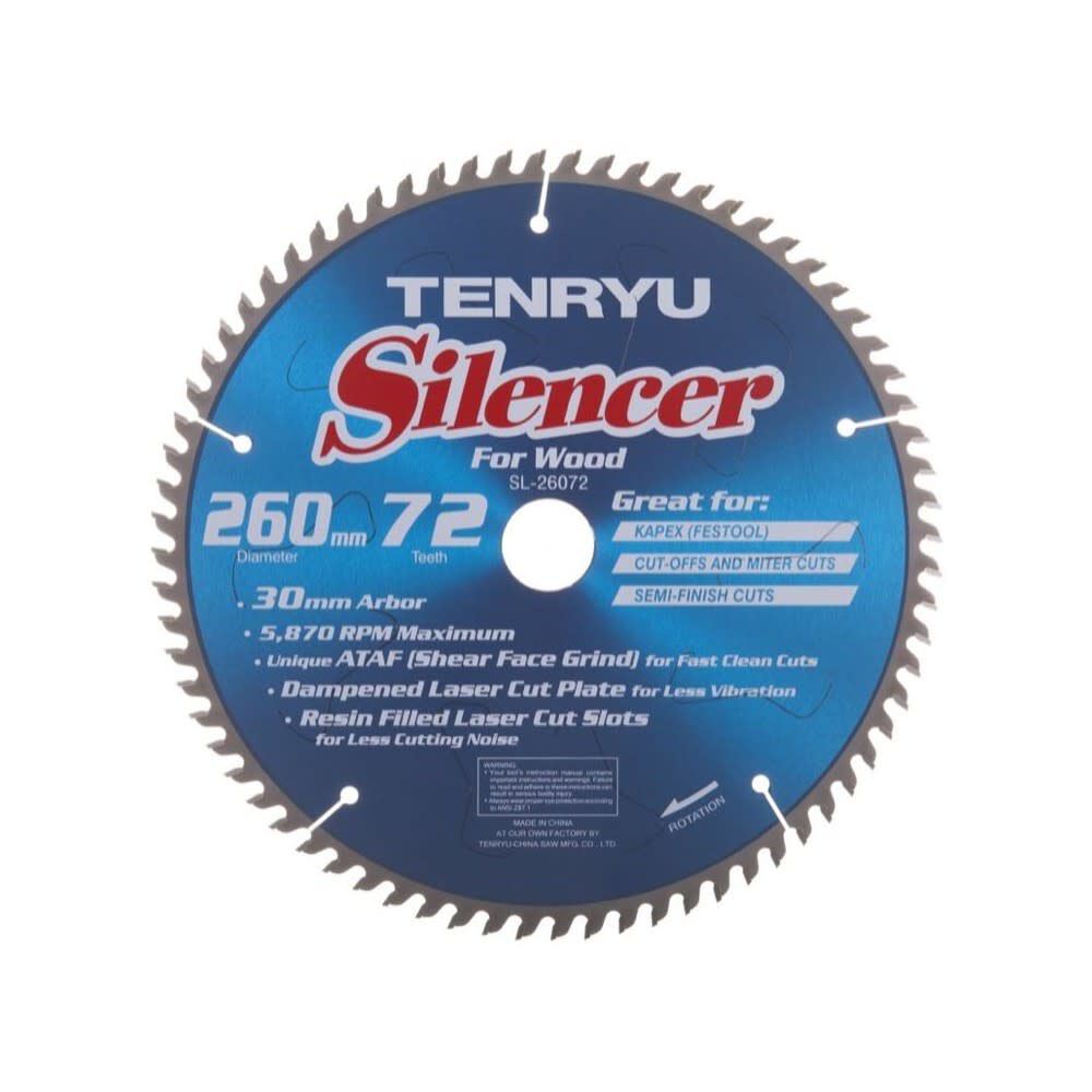 Silencer Series Steel Arbor Blade 10.23in 72 Tooth SL-26072