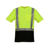 Job Sight Class 2 Black Front T-Shirt Short Sleeve Hi-Vis 2X S75122.2X