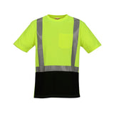 Job Sight Class 2 Black Front T-Shirt Short Sleeve Hi-Vis 3X S75122.3X