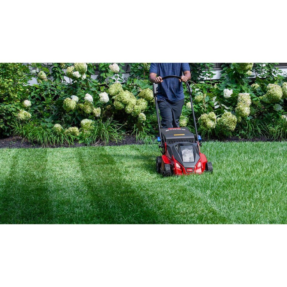 Stripe 60-volt Max 21-in Cordless Self-propelled Lawn Mower 6 Ah (1-Battery and Charger Included) 21621