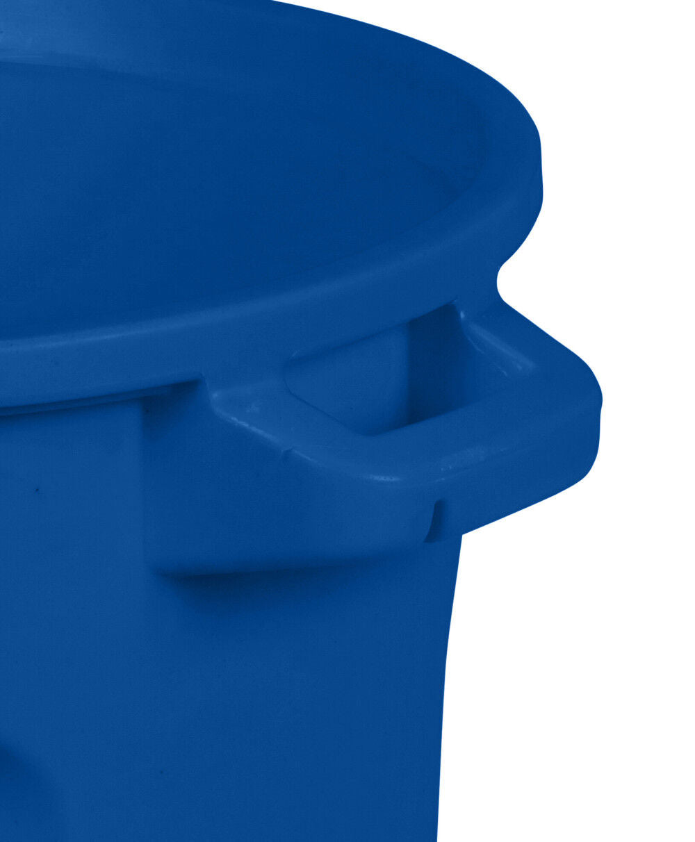 20 Gallon Round Trash Can with Lift Handle Blue RND20-B0705